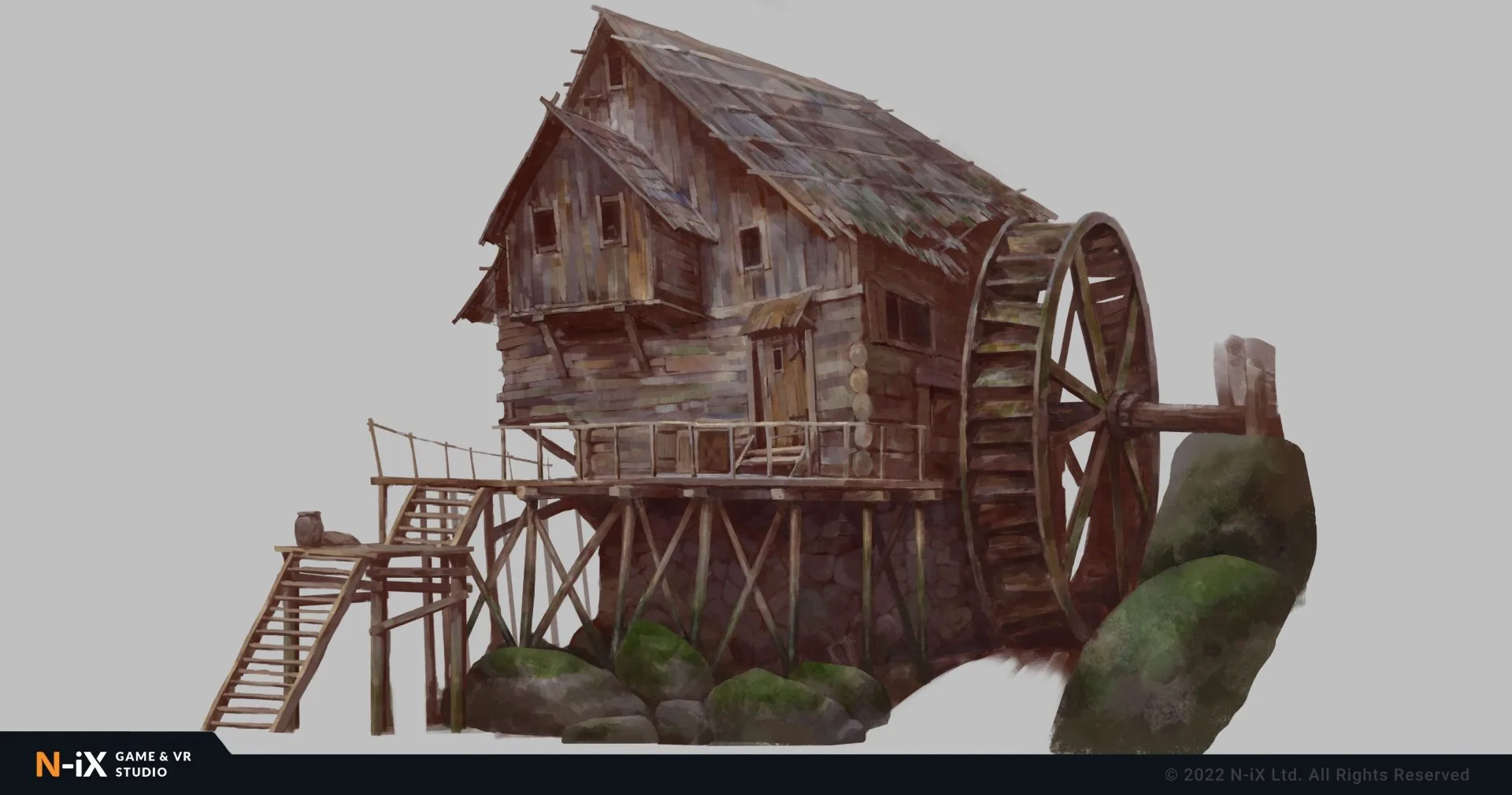 2d game environment watermill
