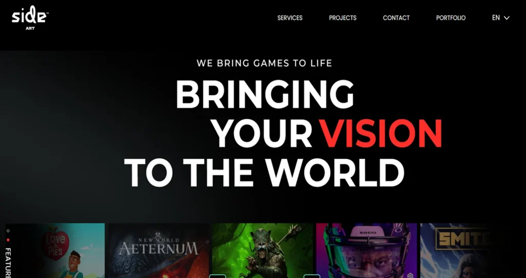 Side game art outsourcing companies list