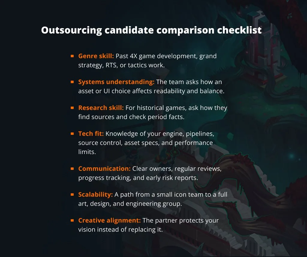 How to choose a game outsourcing partner for strategy games